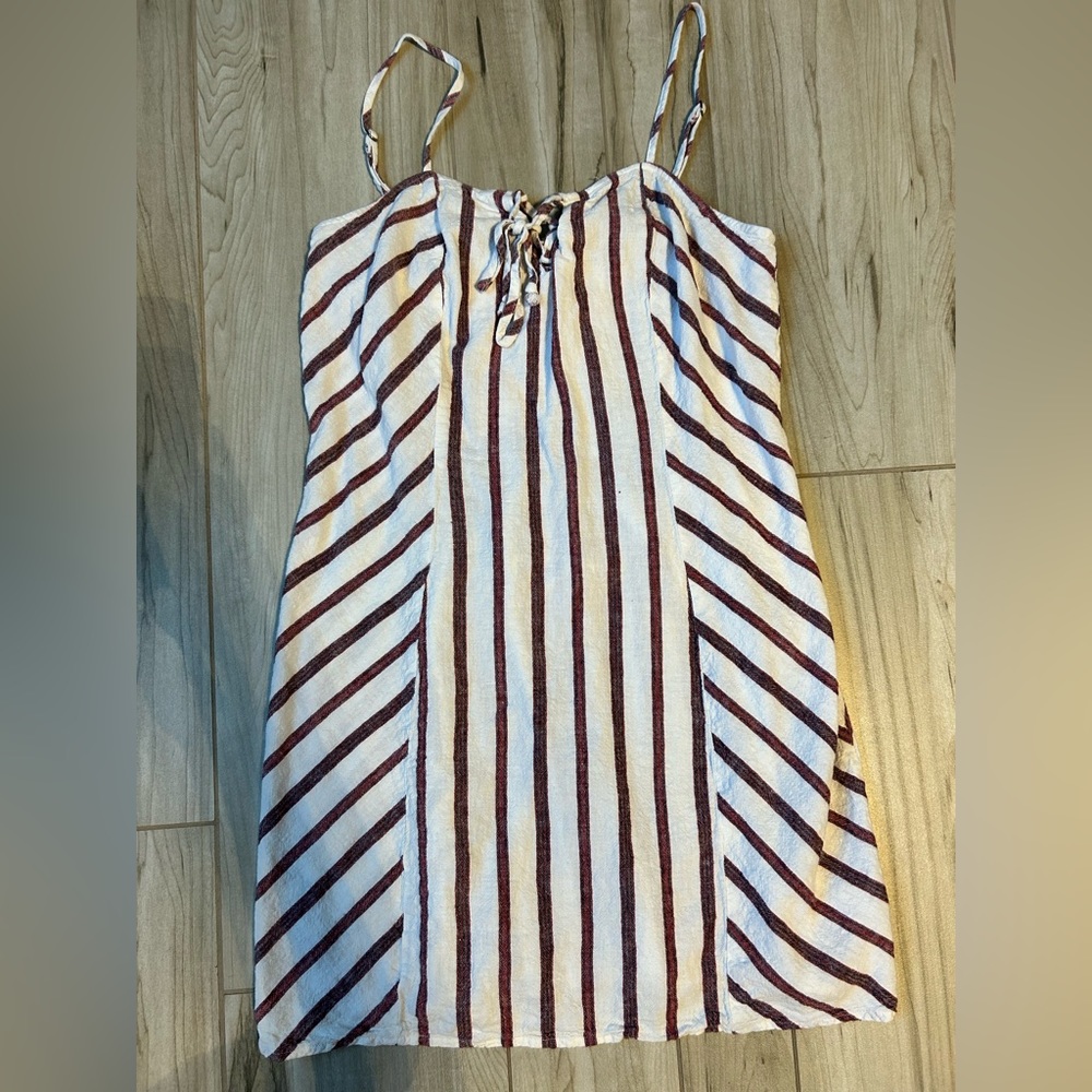Red and white dress